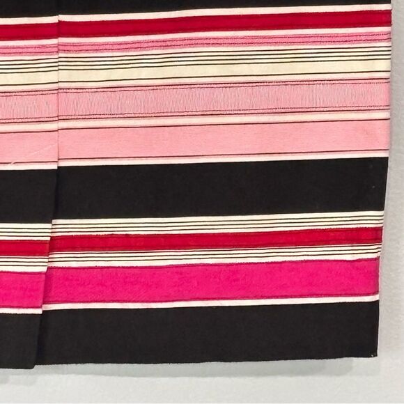 Talbots | Women’s Petite Silky Ribbon Pencil Skirt Grosgrain Striped Lined Pink - Picture 12 of 16